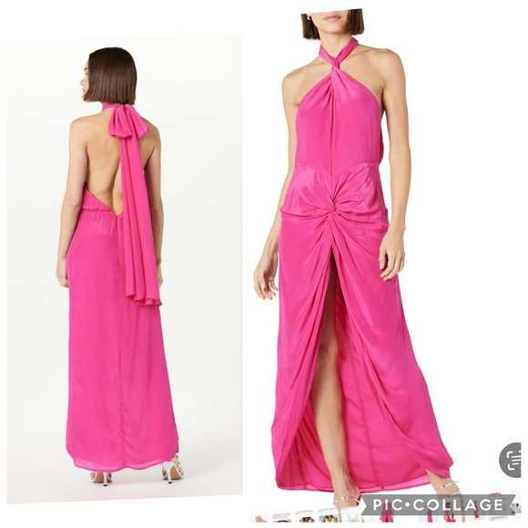 NEW THE DROP HALTER TWIST TIE MAXI DRESS NEW YEARS HOLIDAY PARTY - Picture 1 of 4